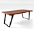 Modern Wooden Dining Table with Black Legs 3D model small image 4