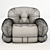 Piazzesi Orange Armchair: Italian Design, Vintage Vibes 3D model small image 3