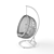 Bohemian Bliss Hanging Chair 3D model small image 3