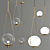 Elegant Glass Pendant Lights 3D model small image 3