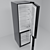 Galatec RFR-H3404 Black: Sleek & Spacious Refrigerator 3D model small image 3