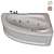 Elegant Ariana Bathtub 3D model small image 1