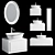 Laufen Classic Basin Set: Bowl Washbasin, Vanity, Mirror, Mixer 3D model small image 1