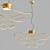 Sleek LED Pendant Light, Hoops 3 3D model small image 1