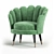 Sleek Petal Armchair - Modern Design 3D model small image 4