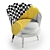 Sleek Petal Armchair - Modern Design 3D model small image 6