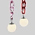 Sleek Chain Pendant Lamp 3D model small image 4