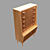 Rustic Teak Oak Drawer Cabinet 3D model small image 4