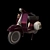 Low-Poly Vespa Scooter Model 3D model small image 4