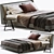 Luxury Minotti Spencer Bed 3D model small image 1