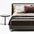 Luxury Minotti Spencer Bed 3D model small image 3