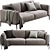 Elegant Flexform Romeo Compact Sofa 3D model small image 1