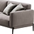 Elegant Flexform Romeo Compact Sofa 3D model small image 2