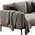 Elegant Flexform Romeo Compact Sofa 3D model small image 3