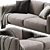 Elegant Flexform Romeo Compact Sofa 3D model small image 4