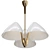 Vintage Enameled Glass Chandelier 3D model small image 1