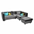 Luxury Velvet Sofa (3 Color) 3D model small image 2