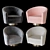 Title: Elegant Swivel Chair Catene 3D model small image 1