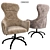 Elegant Swivel Armchair: Giampier 3D model small image 2