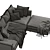 Marac Leather Sofa Malibu: Luxurious Contemporary Design 3D model small image 5