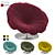 Elegant Floral Armchair 3D model small image 1