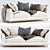 Scandi White Sofa: Modern Nordic Design 3D model small image 1