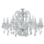 Glimmering Crystal Chrome Chandelier 3D model small image 1