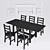 Nordviken: Stylish Pine Dining Set 3D model small image 4