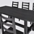 Nordviken: Stylish Pine Dining Set 3D model small image 5