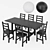 Nordviken: Stylish Pine Dining Set 3D model small image 7