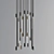 Sleek Halo Pendant Chandelier 3D model small image 2