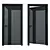 Sleek & Stylish Black Door 3D model small image 1