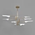 Modern Gold Beam White Pendant Light 3D model small image 1