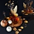 Autumn Harvest Pumpkin Decor Set 3D model small image 11