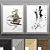 Modern Art Frame Set - 2 Frames with Textured Design 3D model small image 1