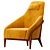 Elegant Adele High Armchair 3D model small image 1