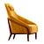 Elegant Adele High Armchair 3D model small image 2