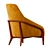 Elegant Adele High Armchair 3D model small image 3