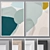 Modern Abstract Paintings Set 3D model small image 1