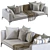  Charles Large Fabric Sofa | Stylish and Spacious 3D model small image 2