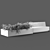 Sleek Poly Bench 3D model small image 3