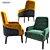 Modern Tirolo Gill Armchair 3D model small image 2