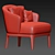 Italian Luxury Lungotevere Armchair 3D model small image 3