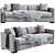 Modern Belmon Sofa: 240cm Meridiani 3D model small image 1