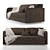 Knitted Plaid Stitch Sofa 3D model small image 2