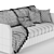 Knitted Plaid Stitch Sofa 3D model small image 5