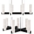 Sleek Opal Chandelier - 60"L x 32"W 3D model small image 3