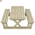 Wooden Garden Bench-Table 3D model small image 2