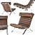 Sleek Ari Lounge Chair - Arne Norell 3D model small image 2