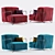 Esprit Noir: JE T’ATTENDS Armchair 3D model small image 1